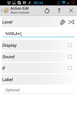 Alarm Volume Variable