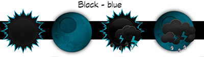 Black Blue Weather Iconset