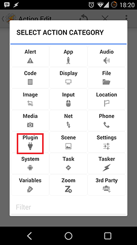 Tasker Kustom Action Category Plugin