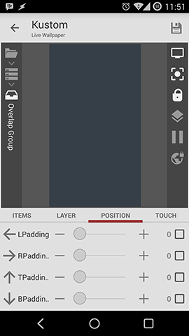 Kustom Overlap Group Position